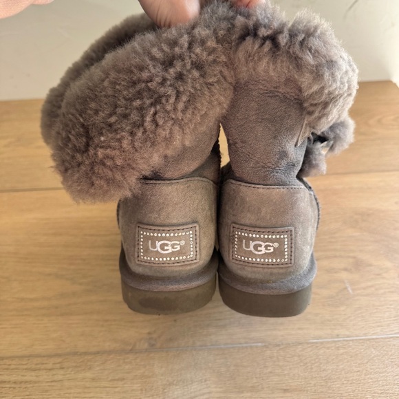 UGG Diamond Bling Bailey Boots Gray Suede - Picture 6 of 10